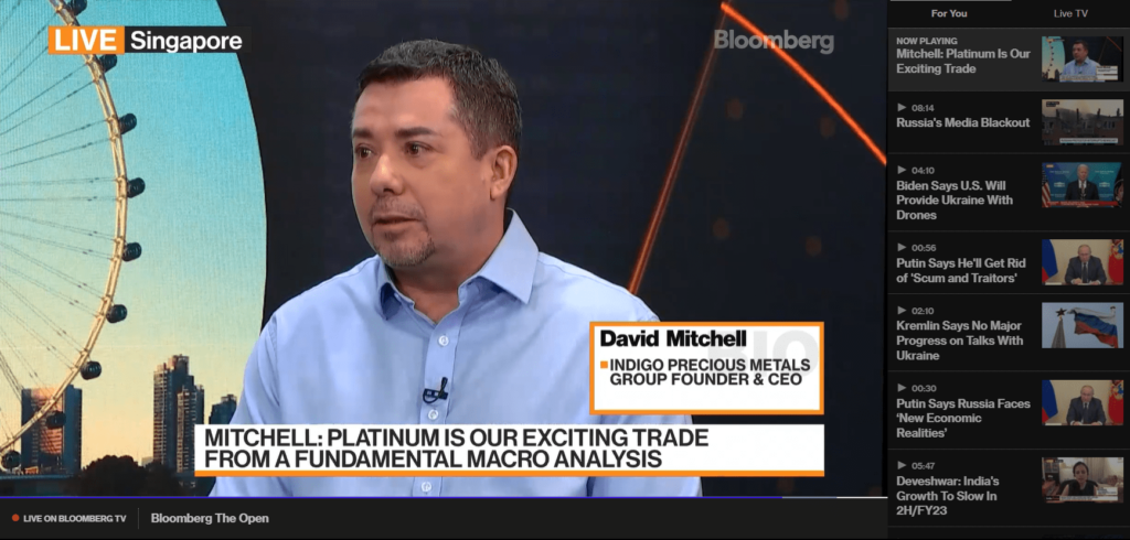 David Mitchell, Indigo Precious Metals Group Founder & CEO on Bloomberg