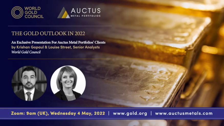 World Gold Council presentation for Auctus clients on May 4th 2022.