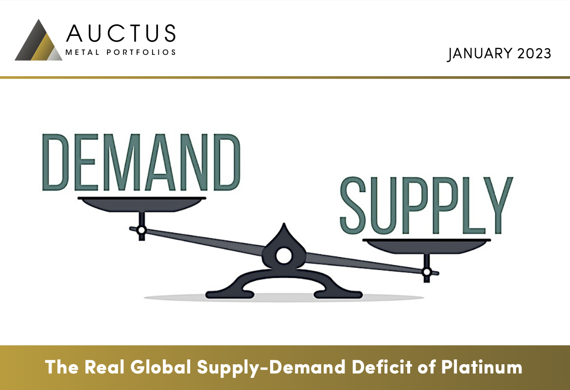 Read more about the article The Real Global Supply-Demand Deficit in Platinum by David J. Mitchell, Founding Partner – Auctus Metal Portfolios